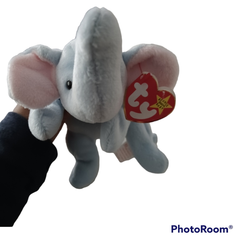 ✓Ty beanie baby elephant peanut 10in - Picture 1 of 13